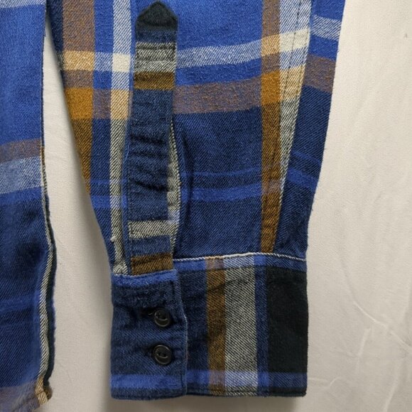 Levi's Men's Fall-Colored Plaid Button Down Light Weight Flannel Cotton Shirt Lg - Picture 9 of 12